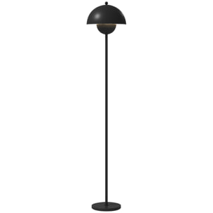 Lámpara de Pie Moderna 155 cm Lámpara de Pie para Salón con Pantalla de Cuenco Reflejando Luz Interruptor de Pie Casquillo E27 Sin Bombilla para Dormitorio Oficina Sala de Estar