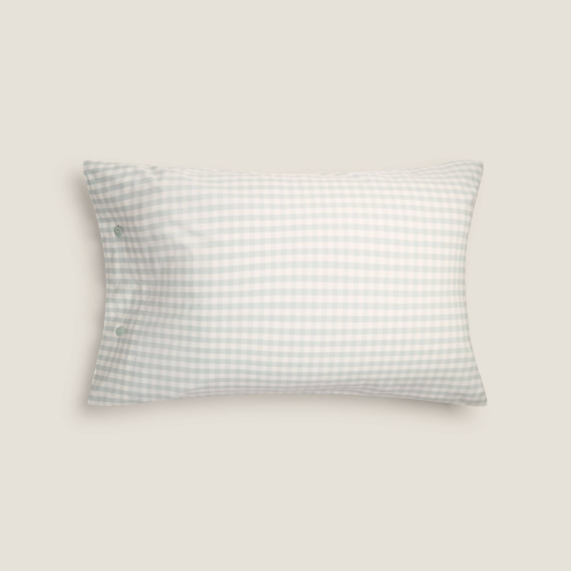 Funda almohada algodón cuadros vichy Kimcuad color agua marina