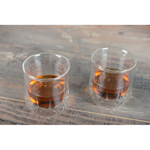 Verres double paroi whisky - lot de 2