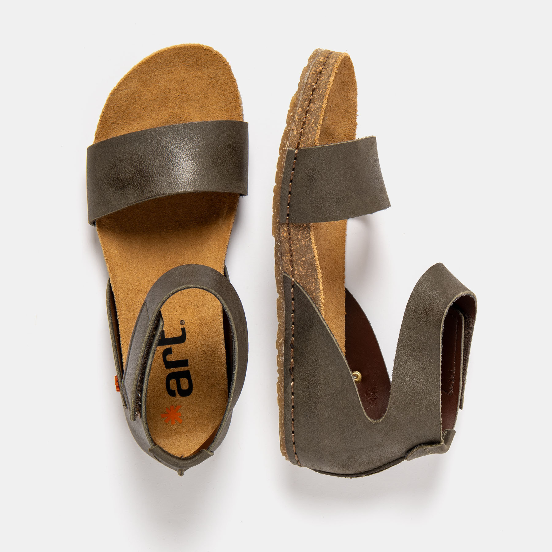 Sandalias 0382 ROMA KAKI/ CRETA color Kaki