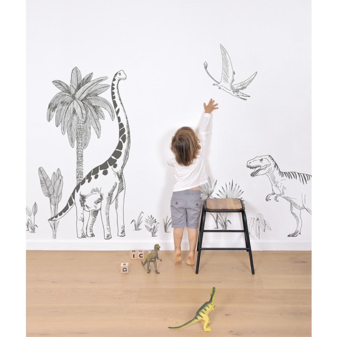 Sticker Lilipinso dinosaure et palmier 64 x 130cm