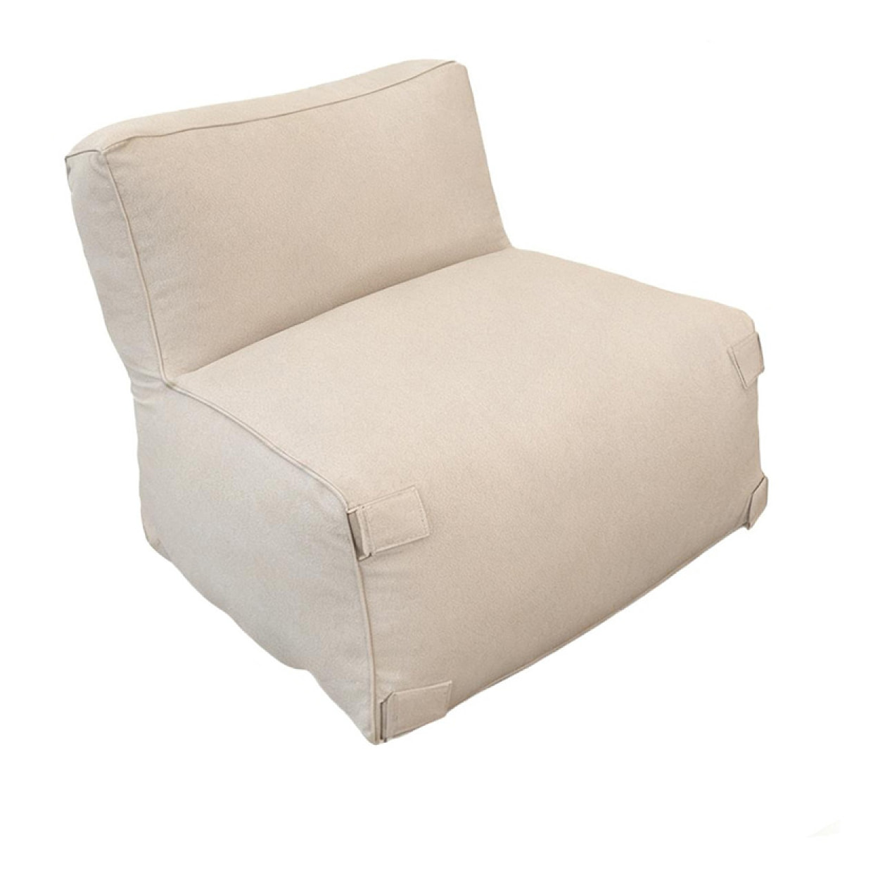 VERONE Salon de jardin modulable 4 places beige en tissu déperlant