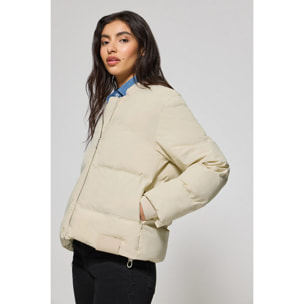 Bomber trapuntato beige Dubai con articolare Polo Club