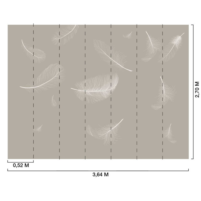 Papier peint douceur de plumes Intissé