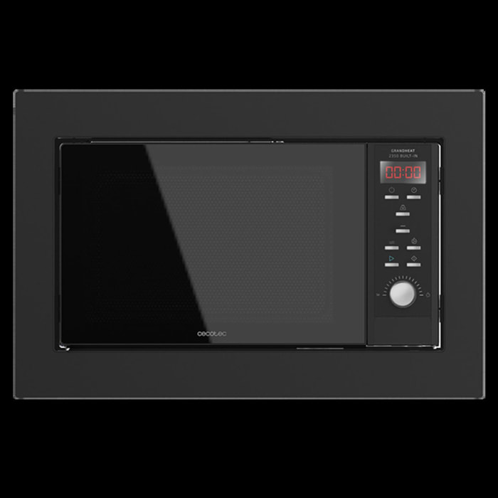 Cecotec Micro-ondes intégré Digital GrandHeat 2350, Noir. 900 W, 23 litres, gril