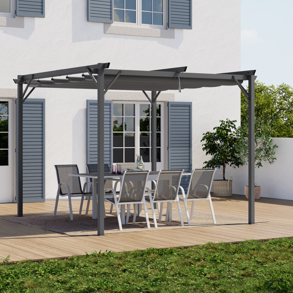 Pergola Marina 3x3m toit rétractable