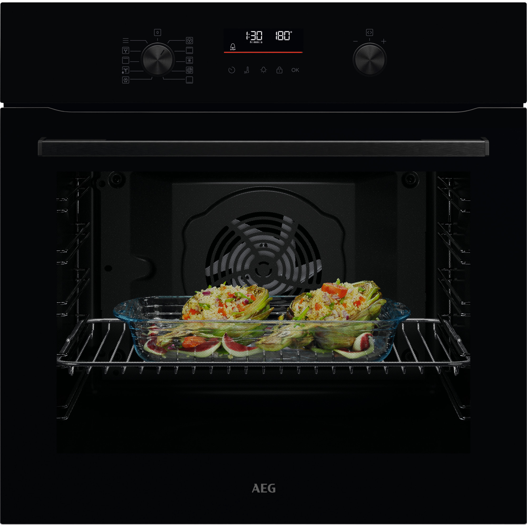 AEG Horno multifunción Serie 5000 SurroundCook con Display LED Explore GU5PB41WSK