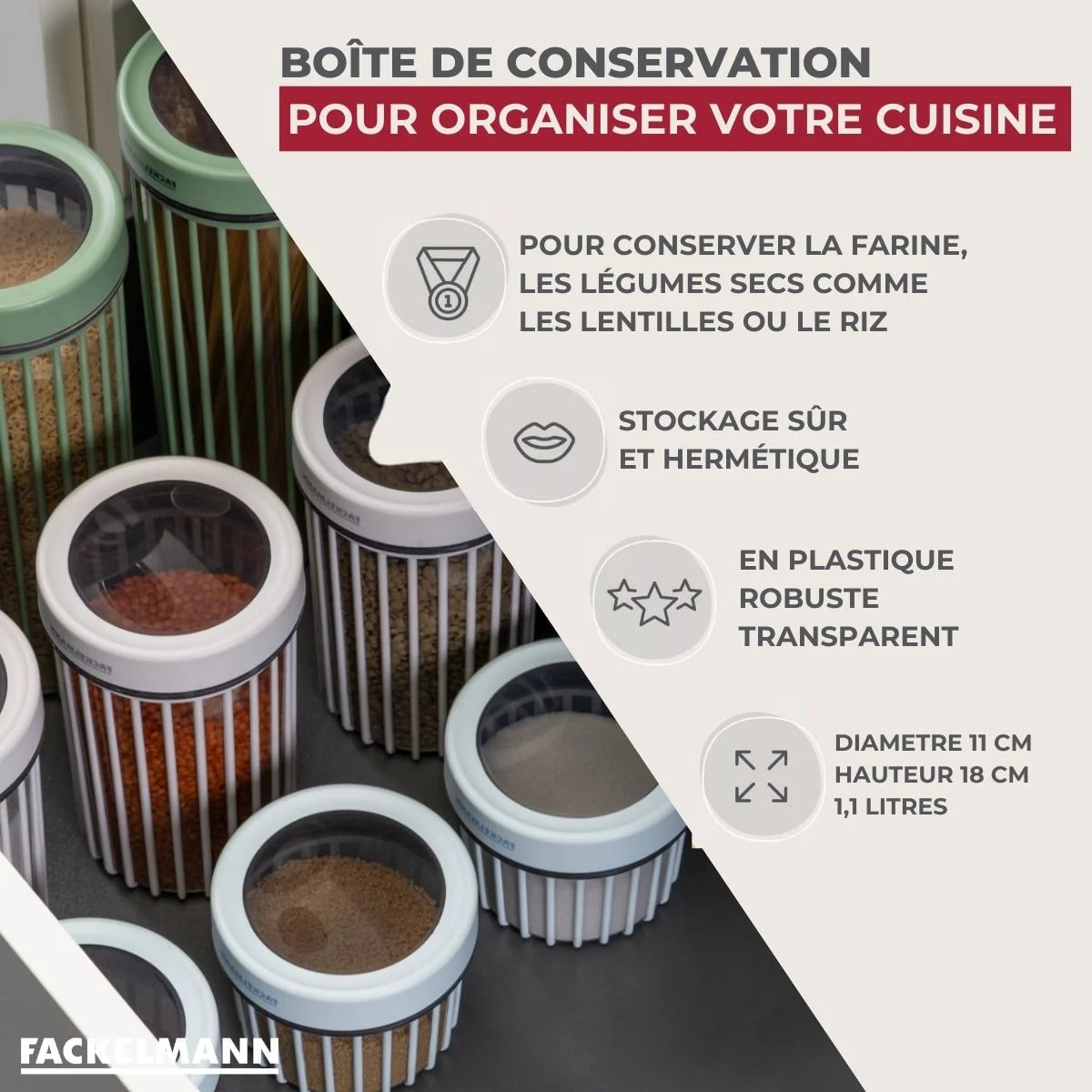 Boite à Provisions Fackelmann Storage
