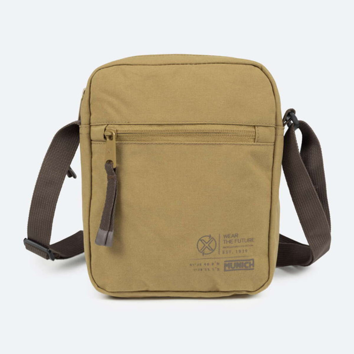 Bandolera Mediana Sostenible Mostaza.TECA RECYCLED. CROSSBODY.