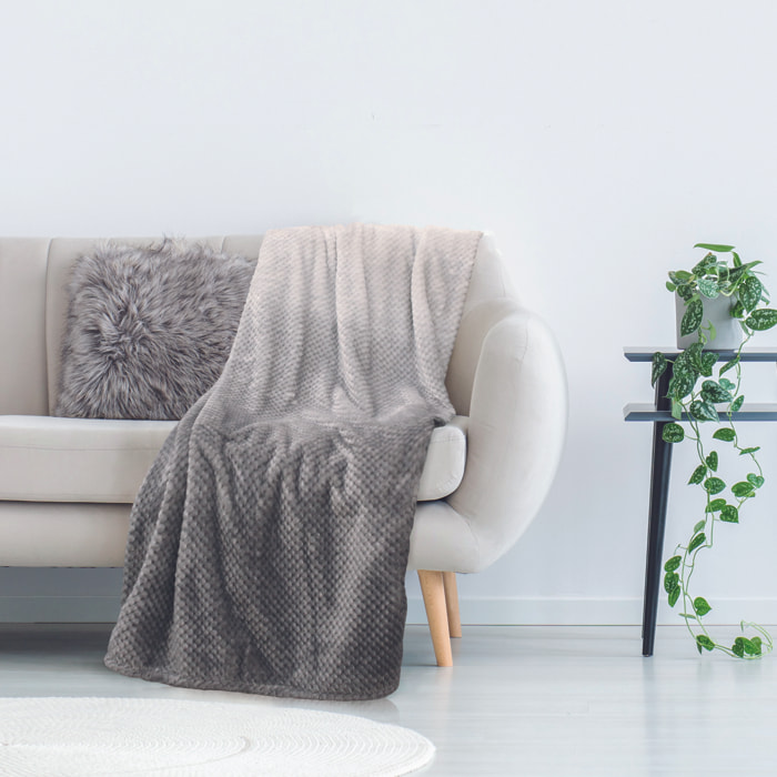 Plaid - HOME DECO FACTORY - Tie And Dye - Gris