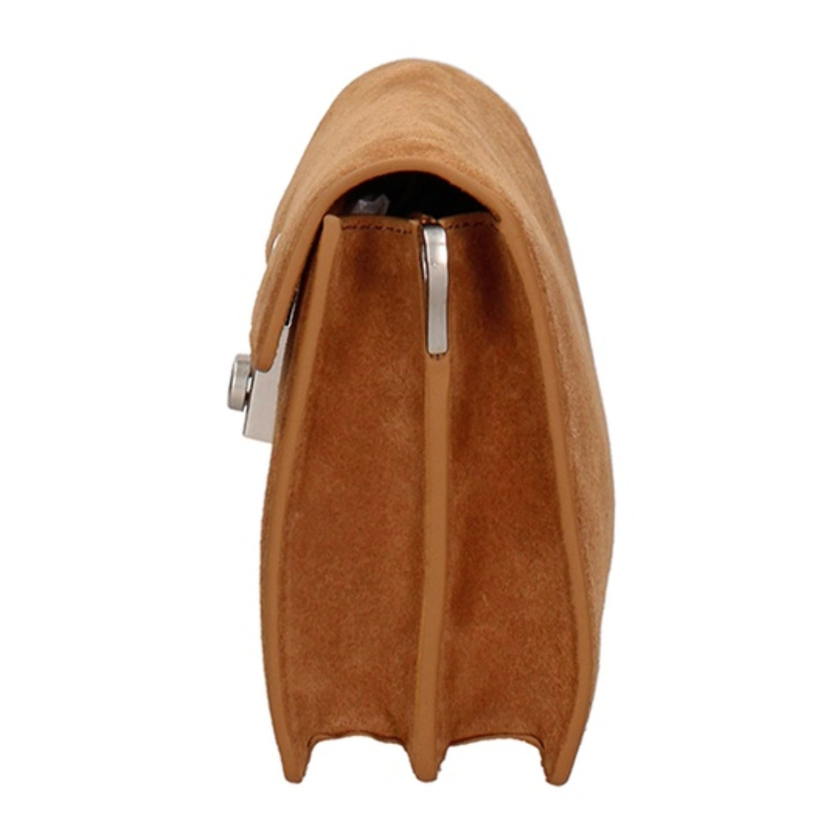 Borsa a tracolla da donna Made in Italy - Celeste Prime - Pelle scamosciata - 24.0 x 15.0 x 7.0 cm