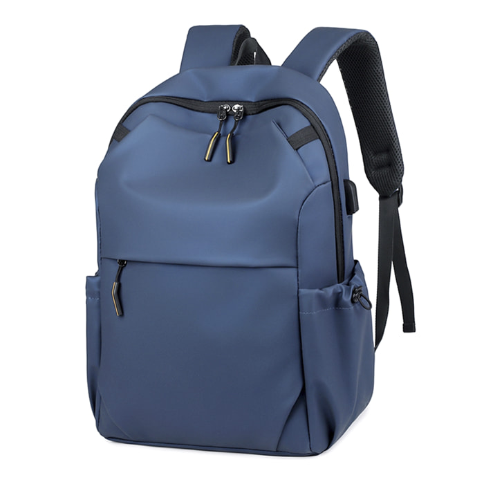 DAM Zaino per laptop  con interfaccia di ricarica USB 30x14x43 Cm. Colore blu