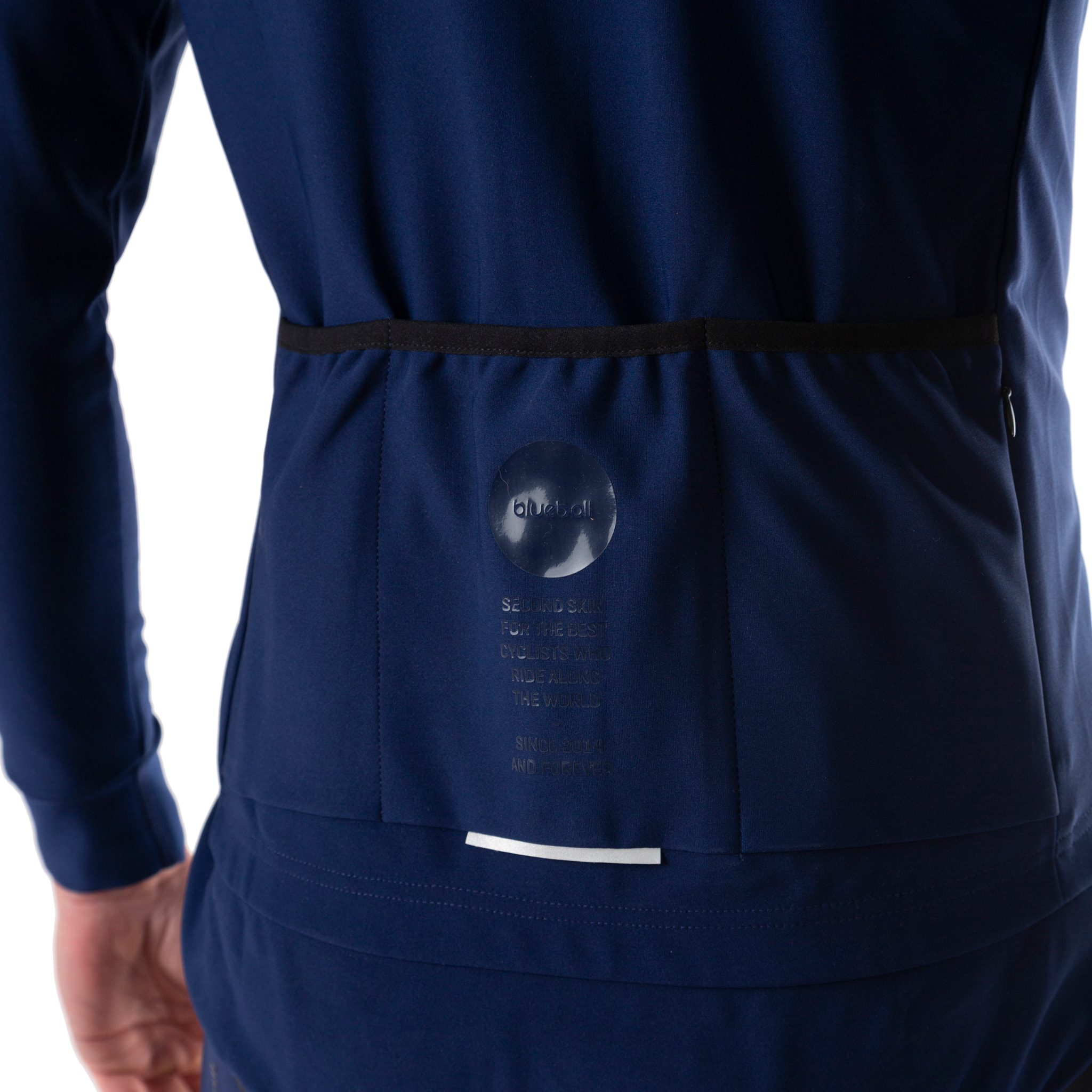 Chaqueta ciclista hombre manga larga azul marino