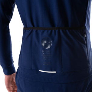 Chaqueta ciclista hombre manga larga azul marino