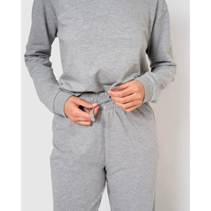 Pantalón largo básico deportivo gris claro