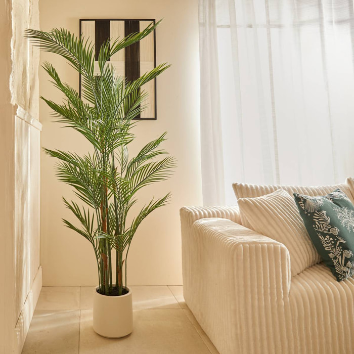 Palmier artificielle Merlo 187 cm avec Pot Blanc