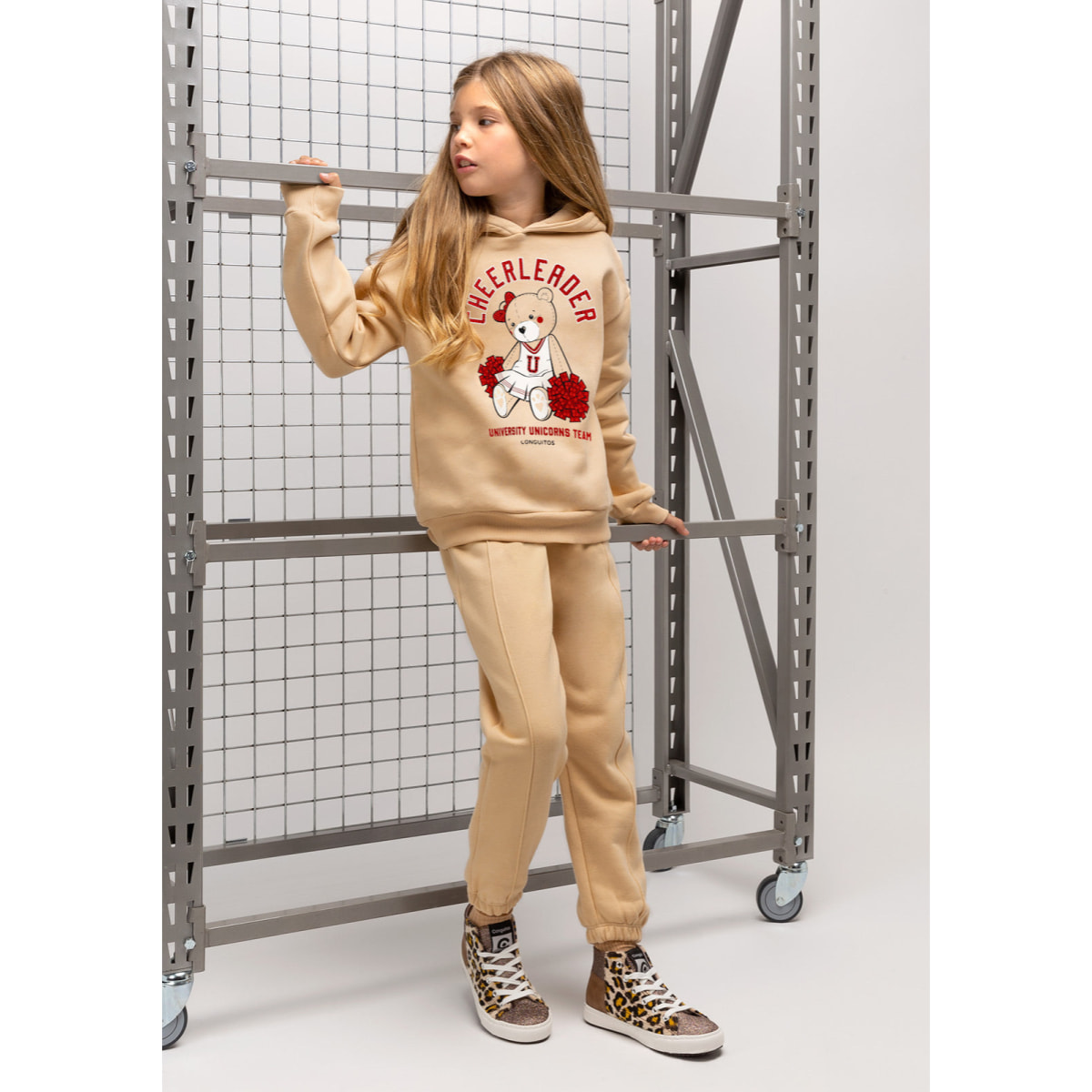 Sudadera de Niña Teddy en Beige