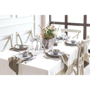 WHITE & WHITE Tovaglia natale 140x180 tinto filo oro