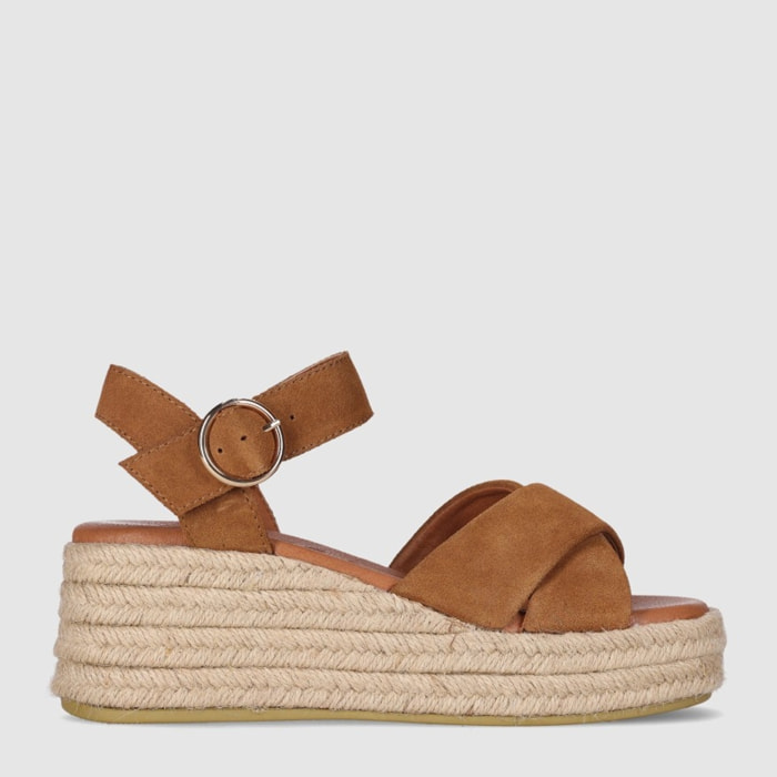 Sandalias de Serraje - Cuero - Tacón: 6 cm