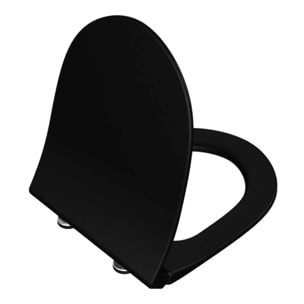 Abattant WC slim fermeture frein de chute Sento noir mat