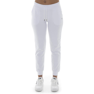 Pantalones básicos de algodón sin forro polar para mujer de Leone con puños.