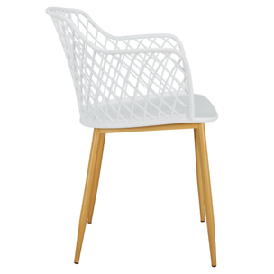 Fauteuil Exterieur Malaga Blanc - Lot De 4