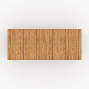 Table de jardin rectangulaire en bois de teck recyclé 10 personnes - Zia