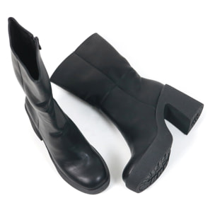 STIVALETTO LISCIO TACCO PARA NERO