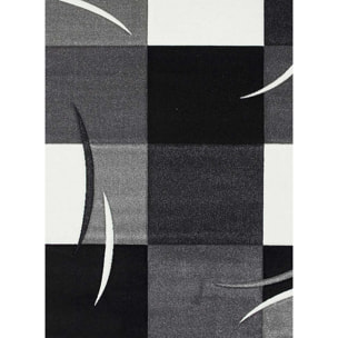 Tapis salon et chambre tissé motif damier TIHO