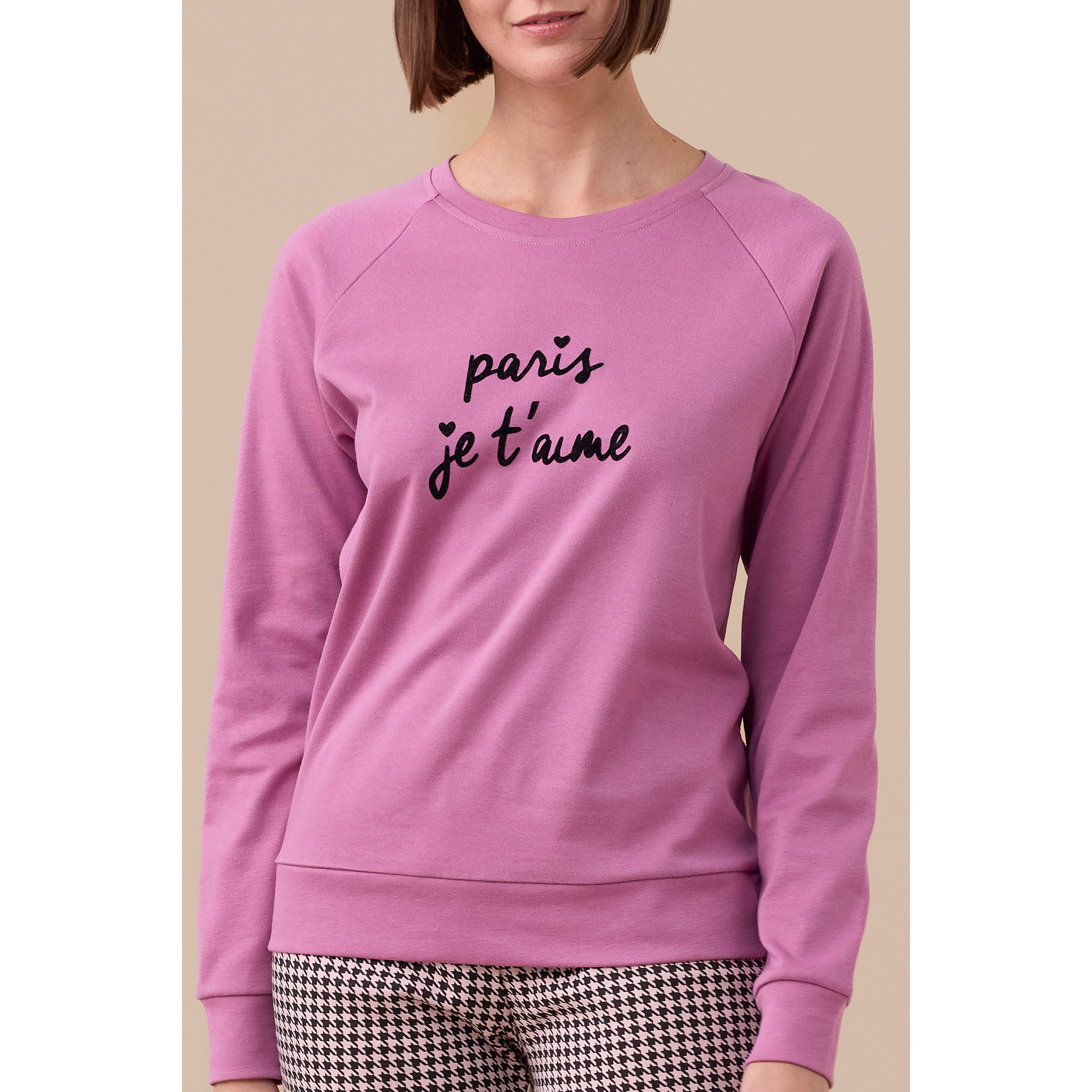 Pigiama donna caldo cotone articolo paris Noidinotte