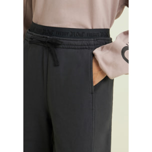 Pantaloni balloon in felpa con logo street art