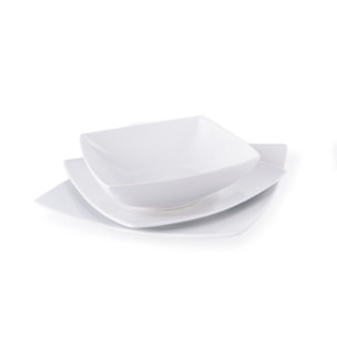 Servizio piatti 18 pezzi Excelsa – Shiny, Ceramica Bianco