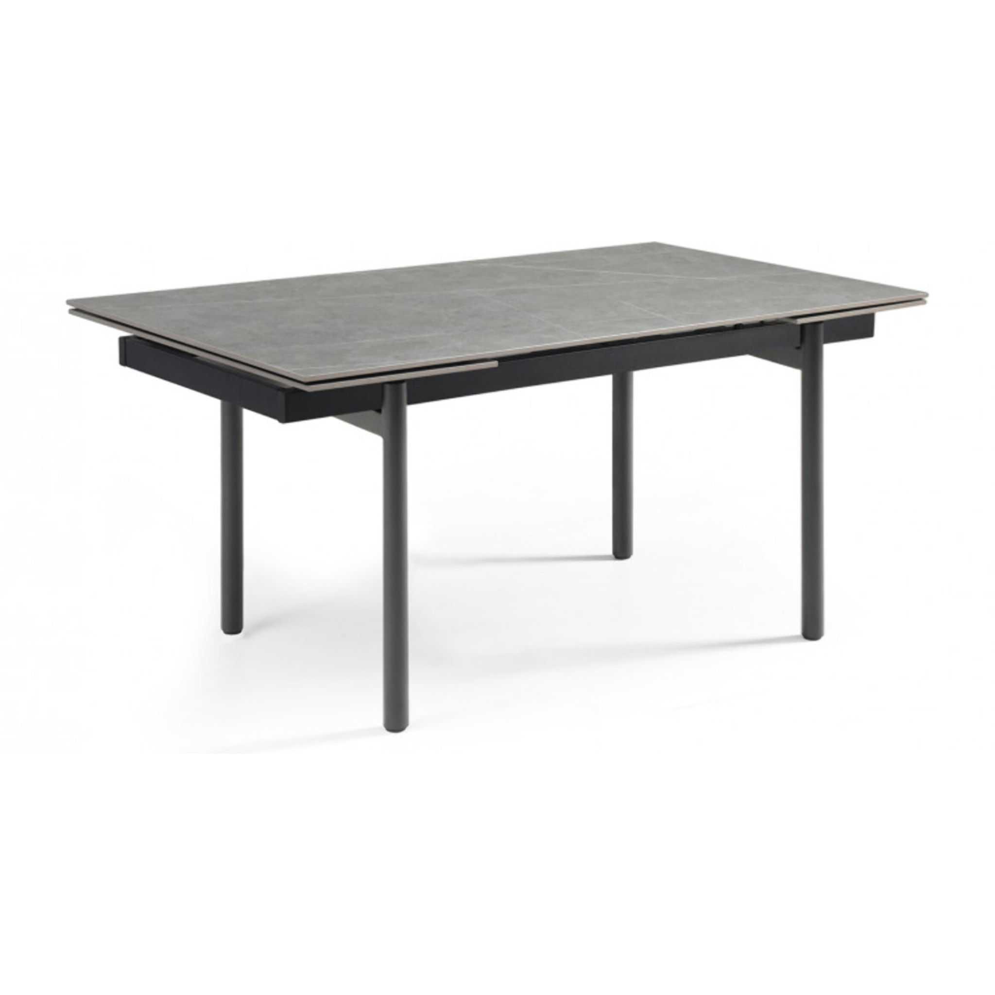 Table extensible en céramique marbre grey L160/240cm pieds métal - UNIK