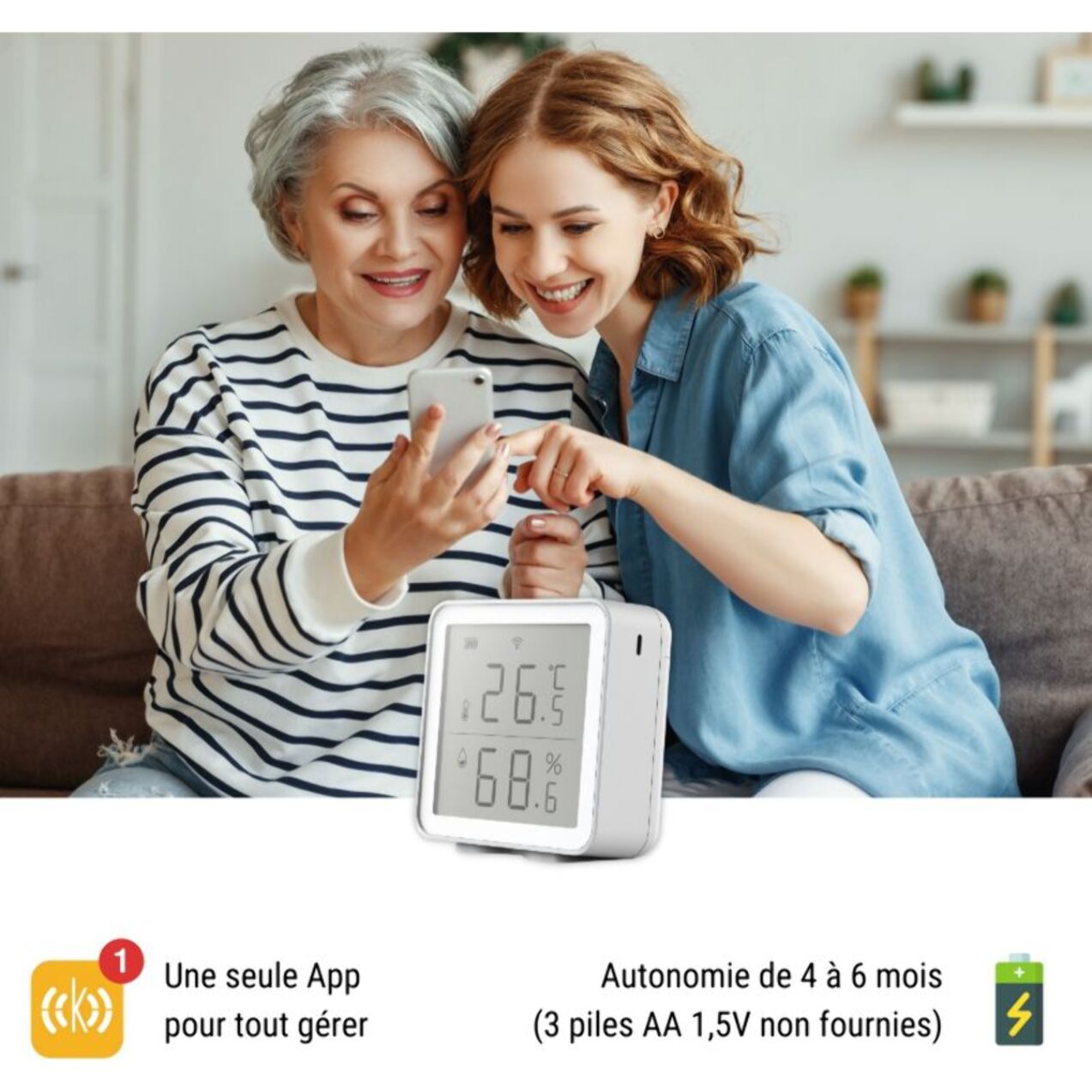 Thermomètre connecté KONYKS Termo Hygro