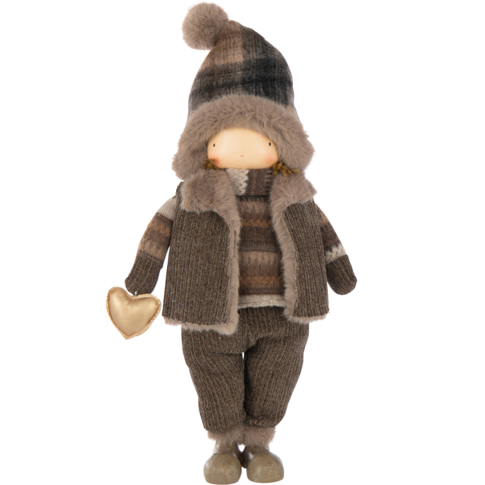 J-Line figurine Garçon + Cœur - polyrésine - mix - large