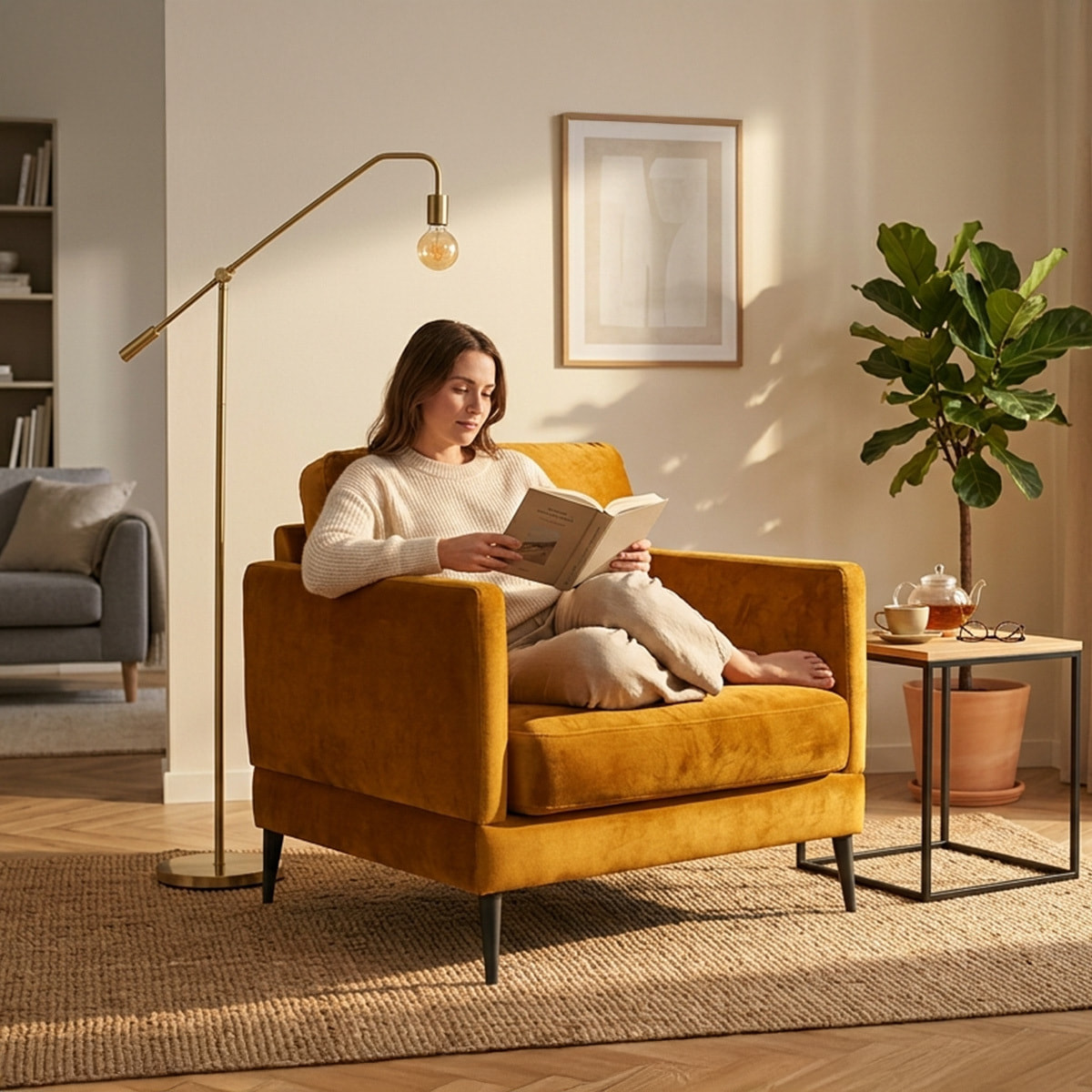 Fauteuil Splendido Velours - 1 Place