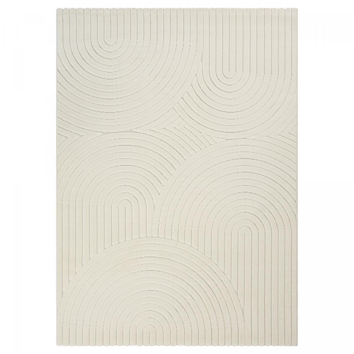 Tapis intérieur extérieur en relief ton sur ton FIRU