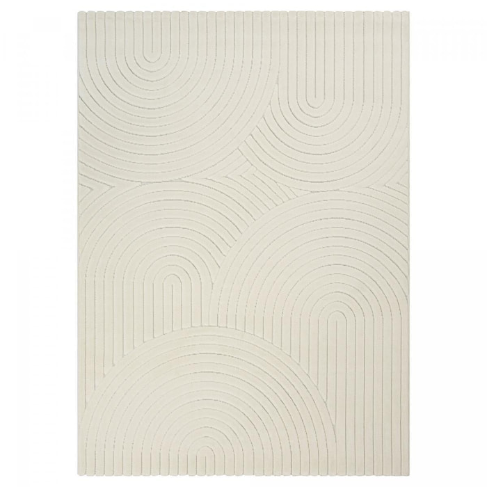 Tapis intérieur extérieur en relief ton sur ton FIRU