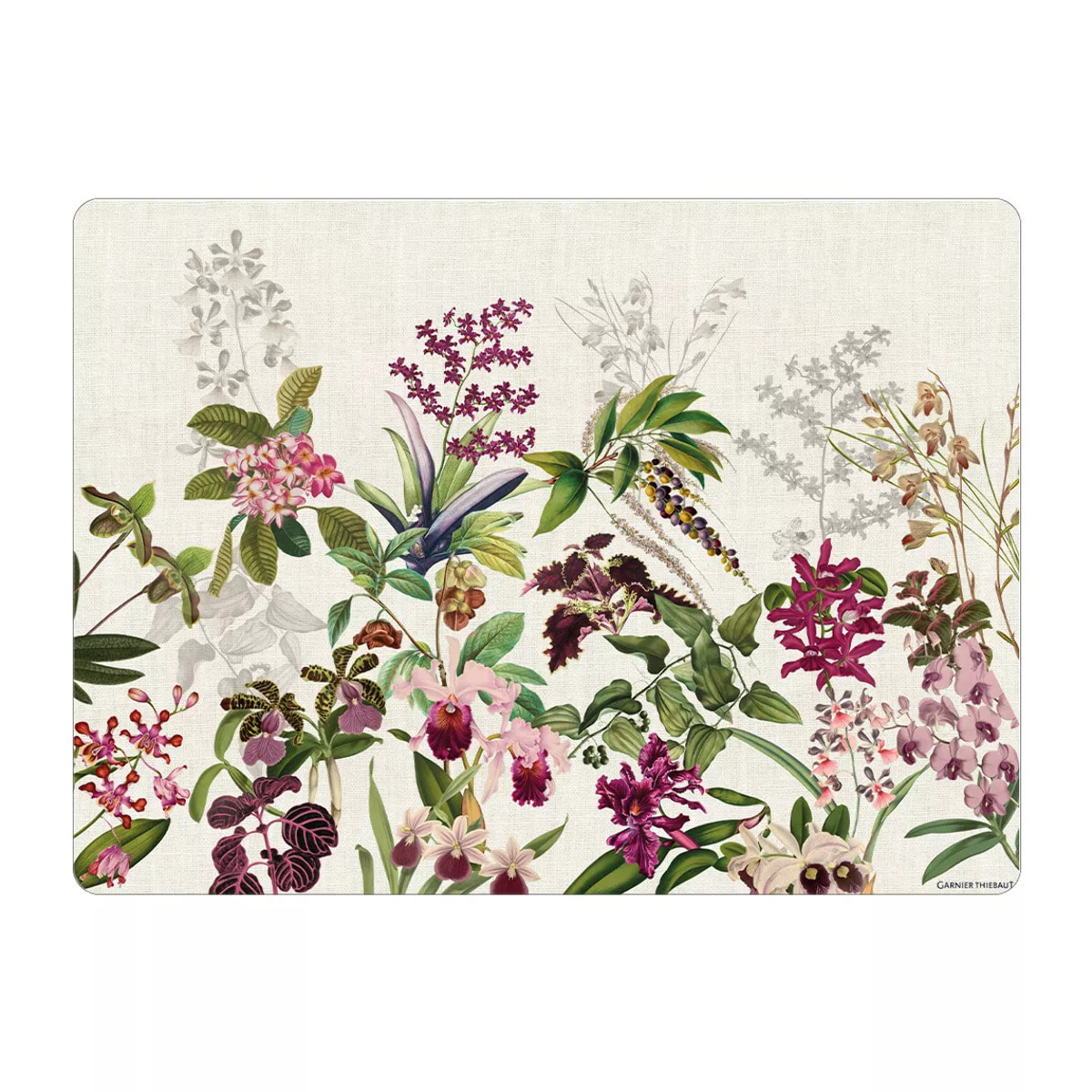 Set vinyle 860 g/m² imprimé beige violet Parfum d'orchidee grege