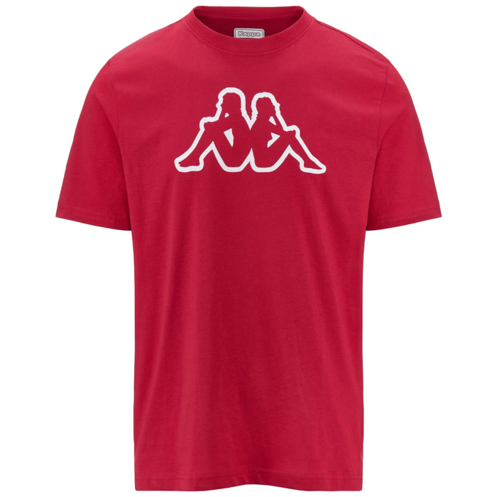 T-Shirts & Top Kappa Uomo Logo Korpo Cromen Rosso