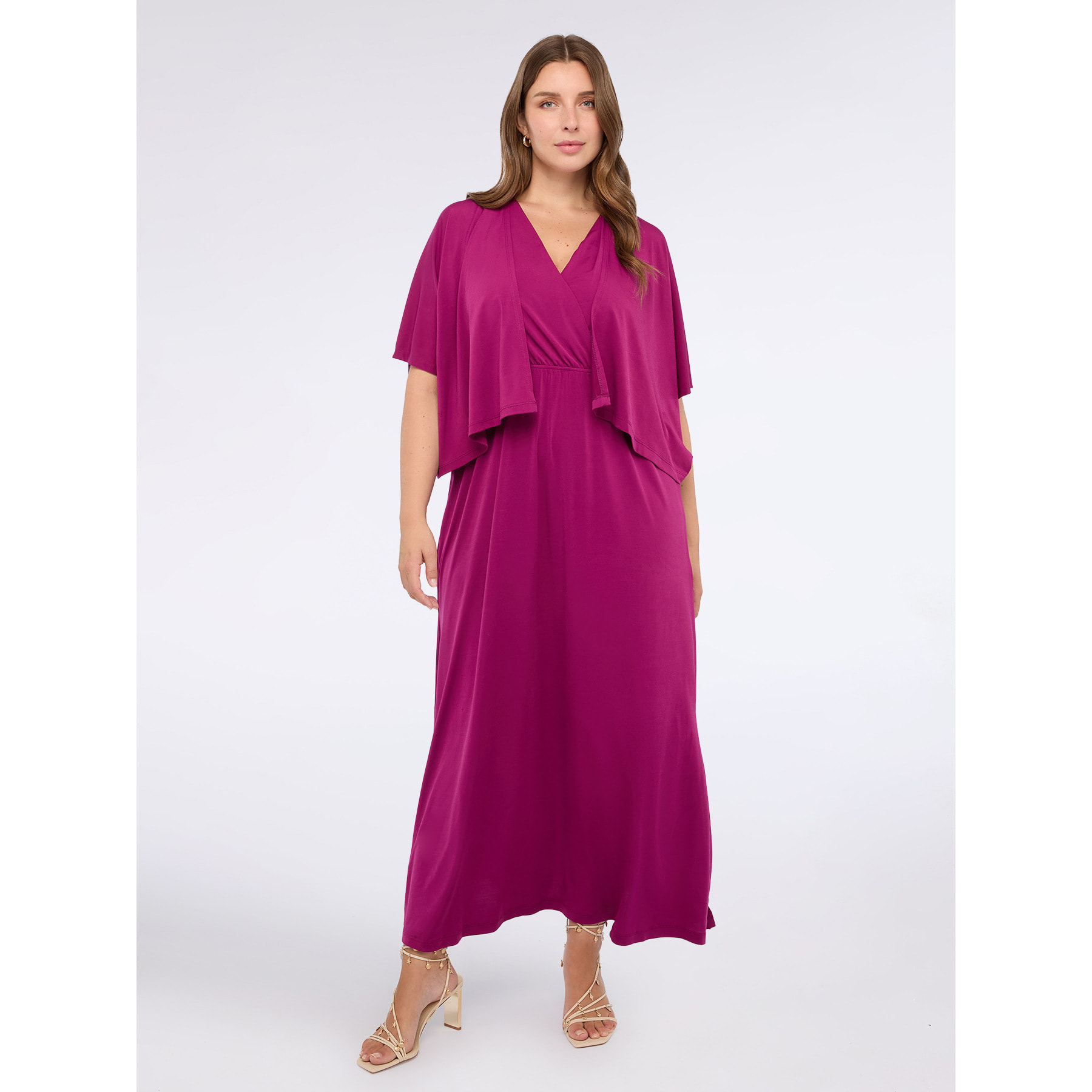 Fiorella Rubino - Cárdigan de punto con mangas kimono - Fuchsia