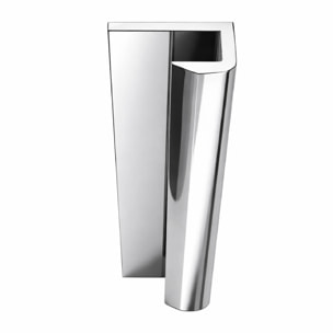 2 profilés muraux de finition en aluminium Chrome H250 cm compatible avec WALL'IT et STONE'IT