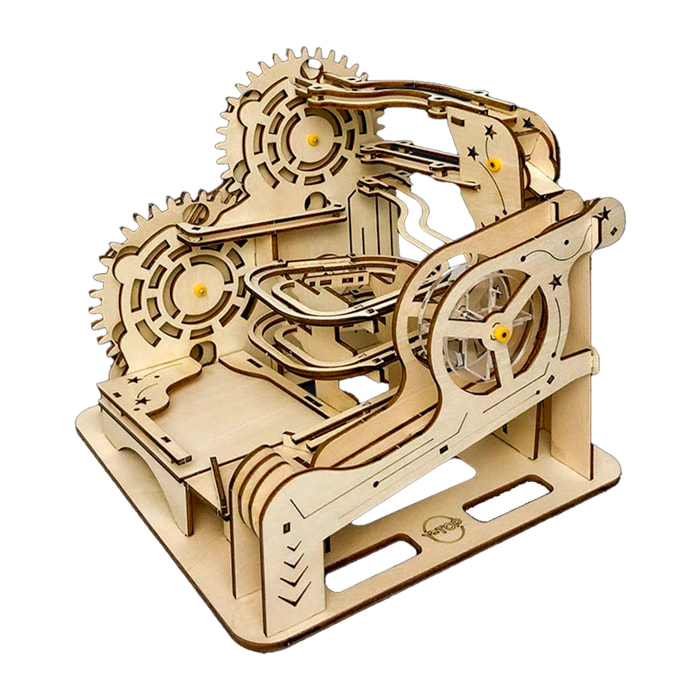 Maqueta de Madera 3D, con movimiento mecánico diseño de Bolas Orbitales Dinámicas. 96 piezas.