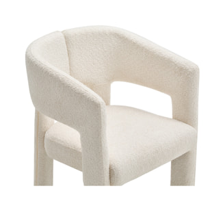Gaspard - fauteuil - en tissu bouclette - Beige