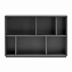 Estantería librería Nack melamina grafito 80x119x32 cm