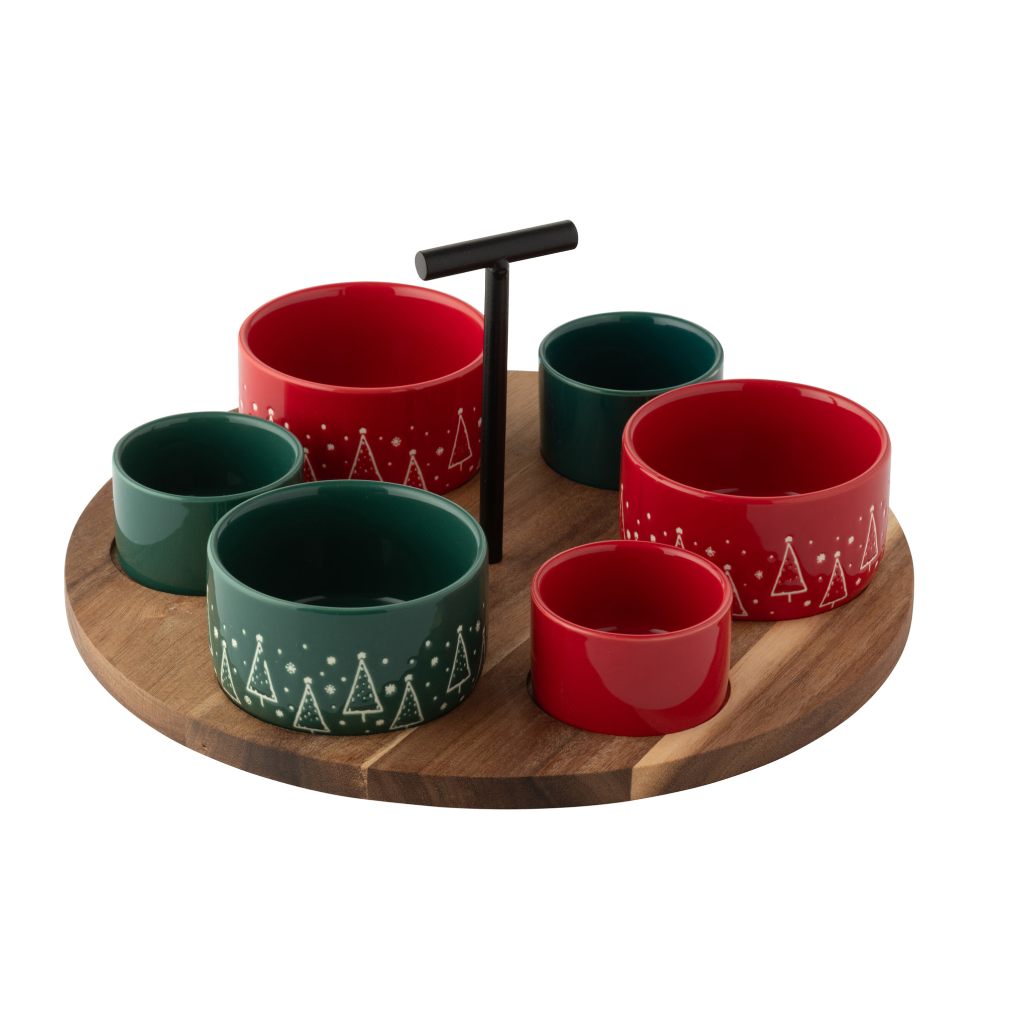 J-Line planche à tapas - bois - rouge/vert - large