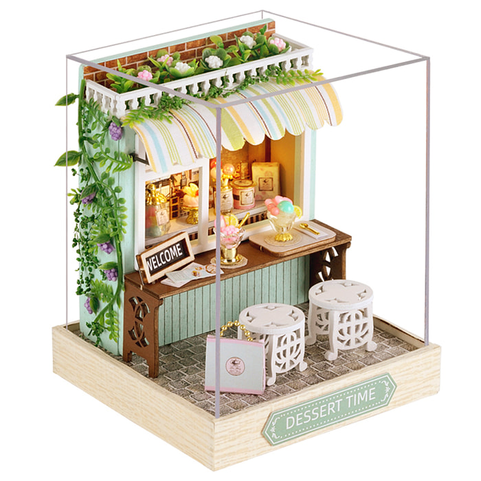 Colección Rincón de la felicidad, Tiempo de Postre. Maqueta 3D realista con gran detalle, cubierta antipolvo y luces led.