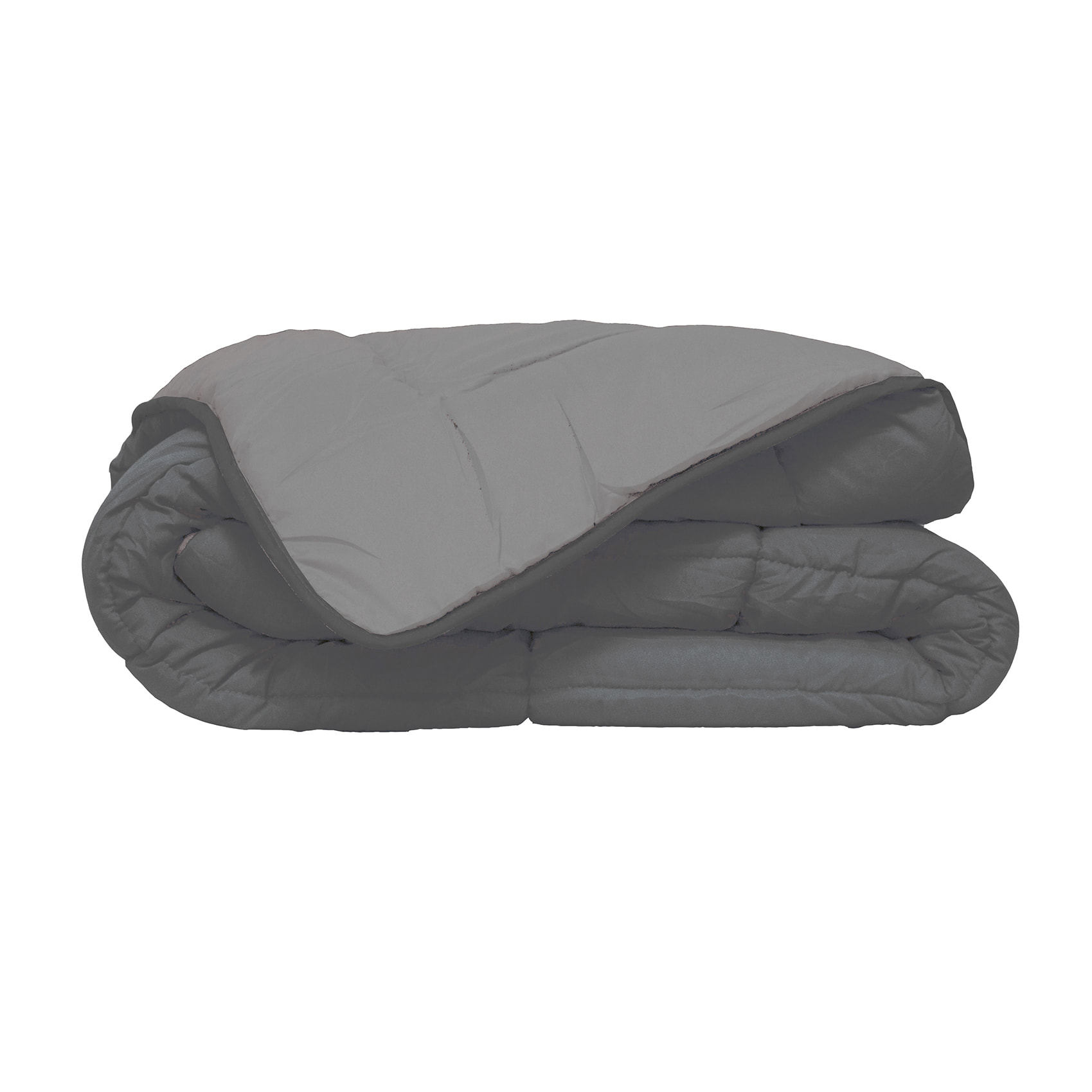 Couette d'été en microfibre bicolore - Gris clair