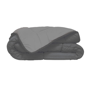 Couette d'été en microfibre bicolore - Gris clair