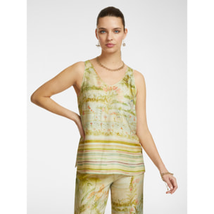 Elena Mirò - Top stampato - Beige